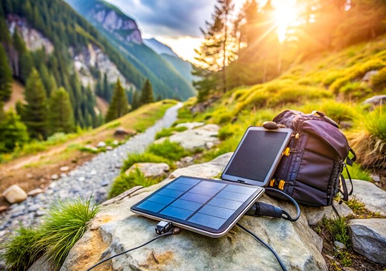 Solpaneler för hiking